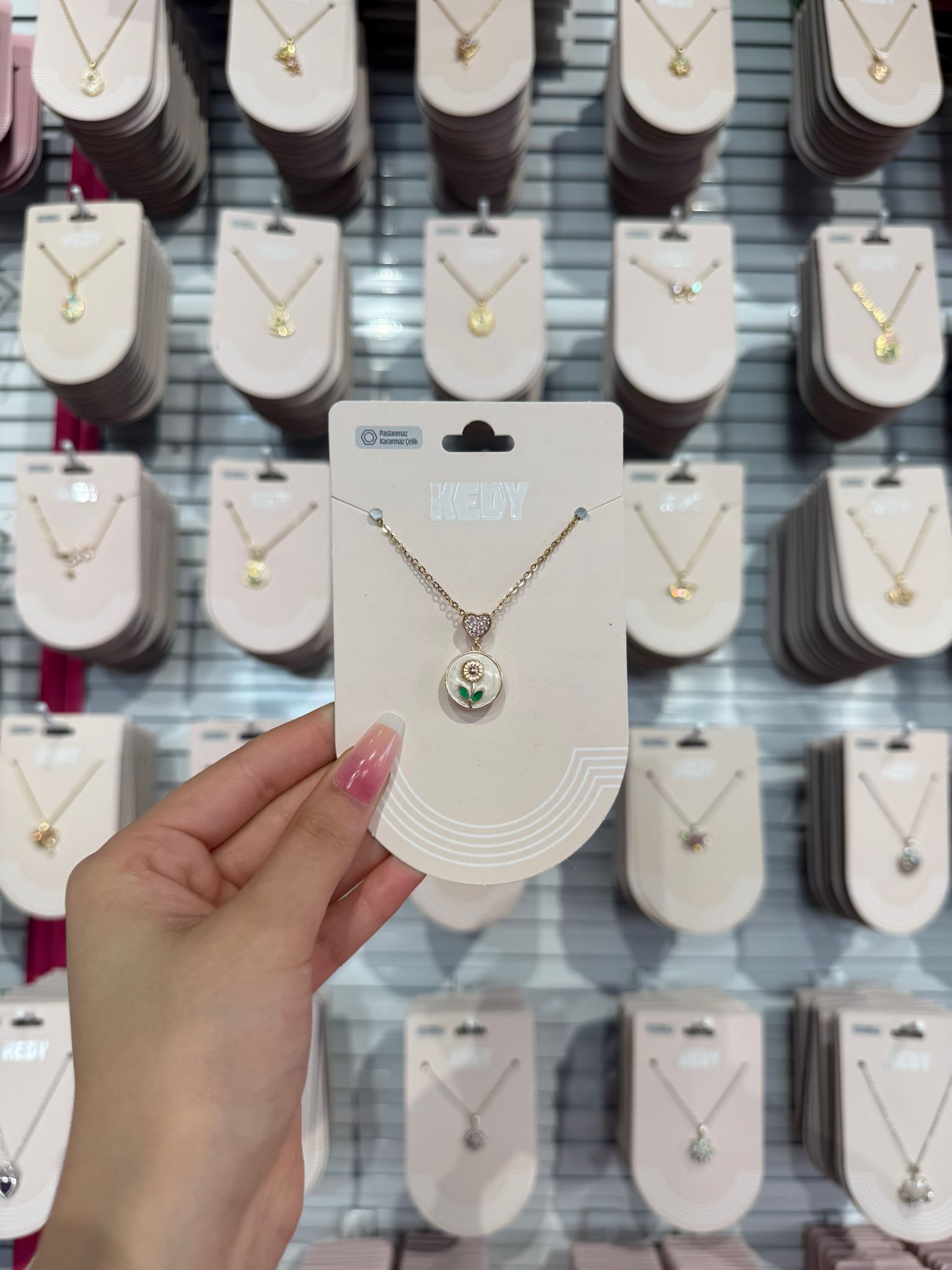 Daisy Flower Çelik Kolye