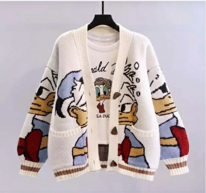 Daffy Duck Oversize Triko Hırka
