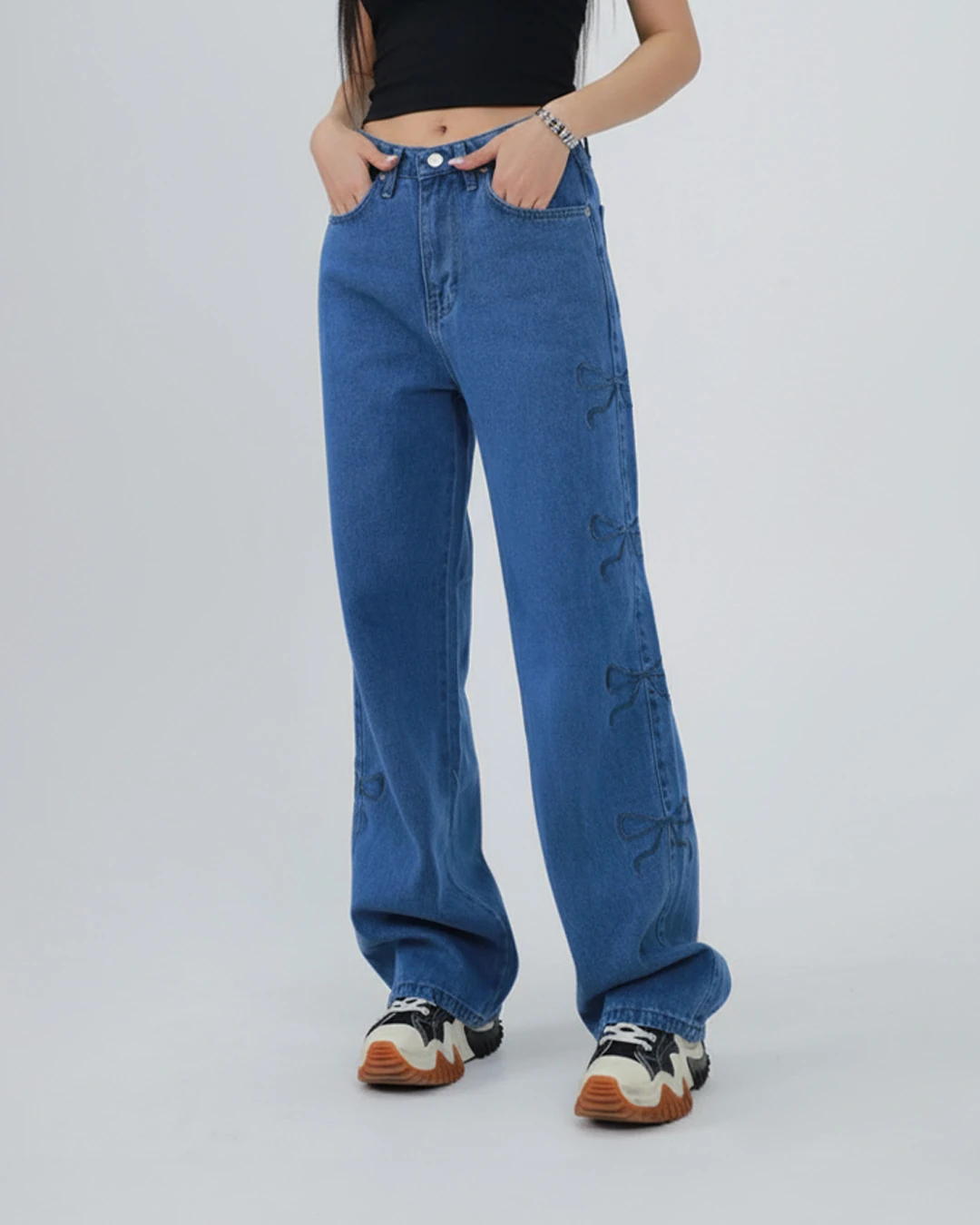 Mavi Live Kurdele Detail Baggy Jean