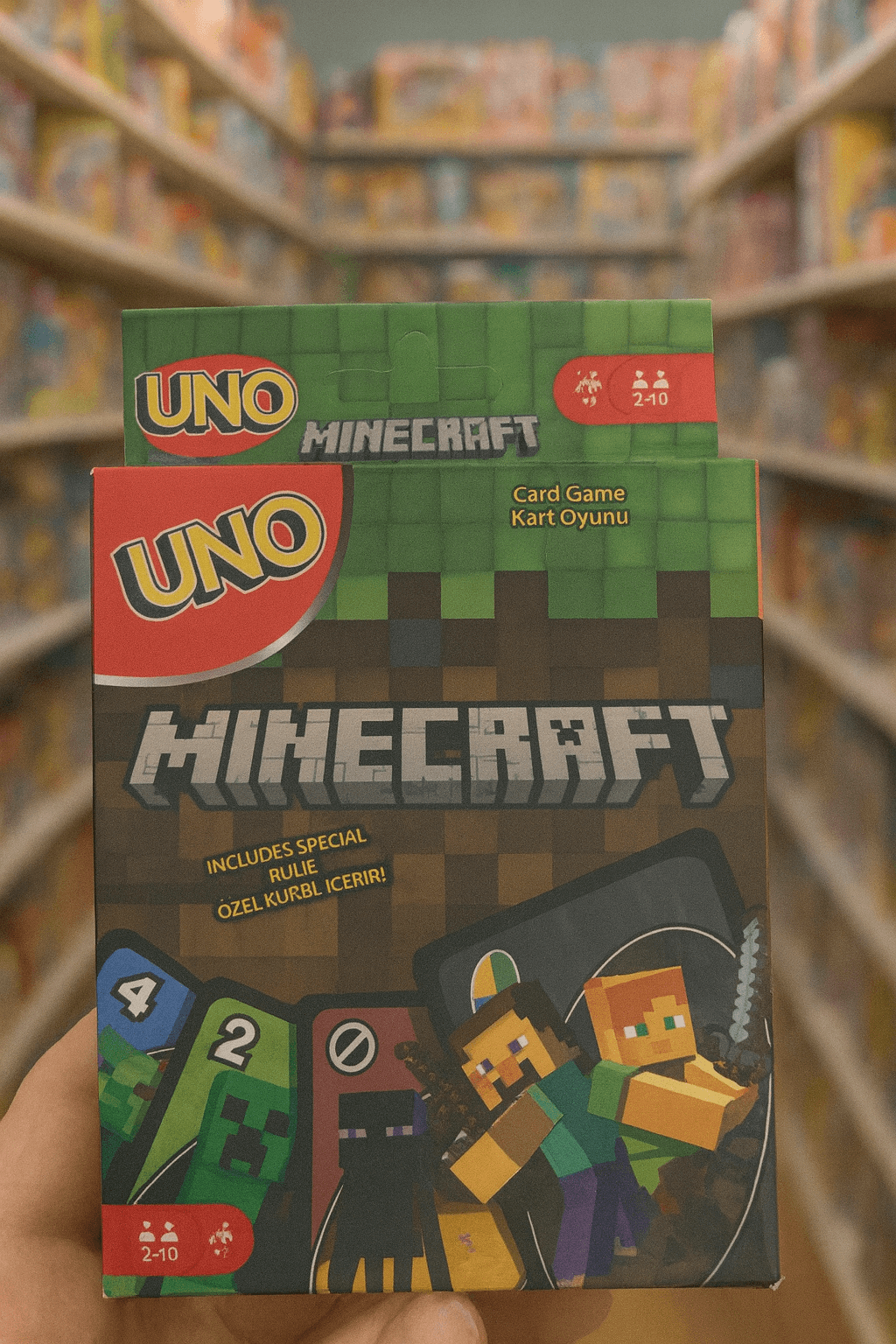 Minecraft Uno Serisi Eğlenceli Kart Oyunu