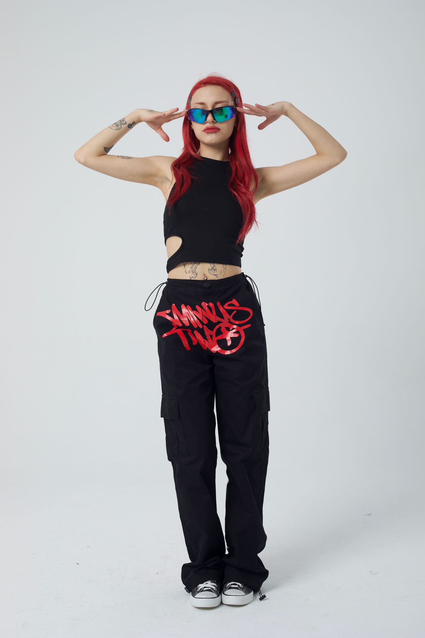 Minus Grunge Red Baggy Unisex Pantolon
