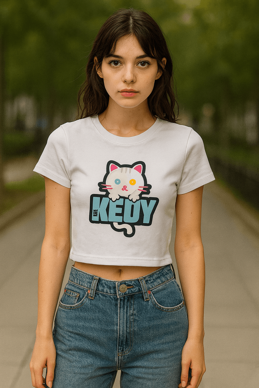 Kedy Crop - Beyaz