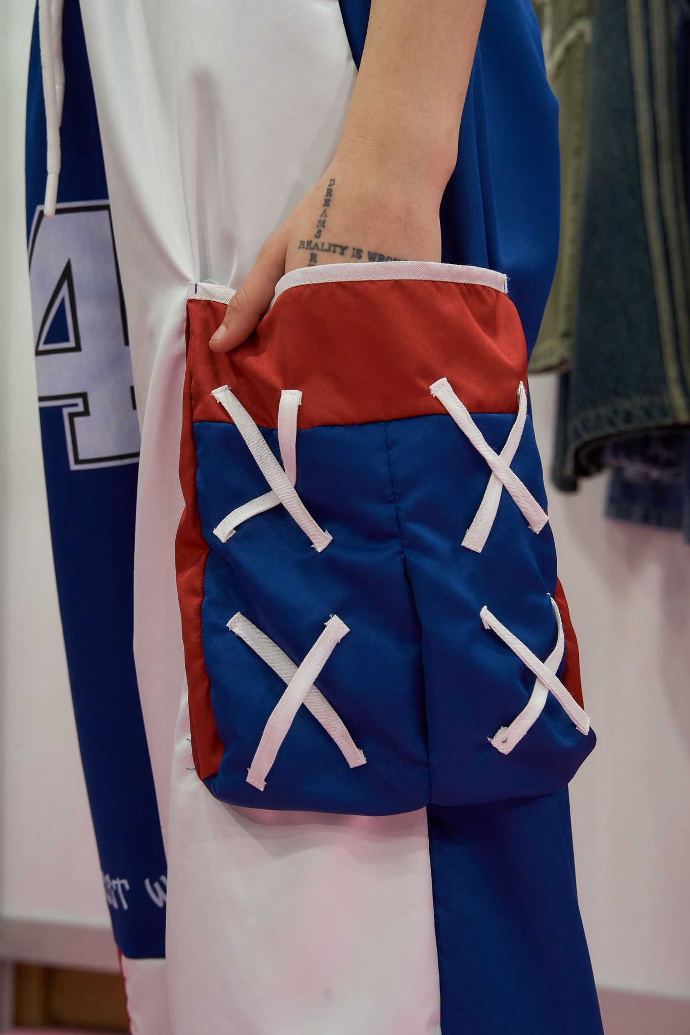 34 Mixed Baggy Mavi Unisex Eşofman Altı