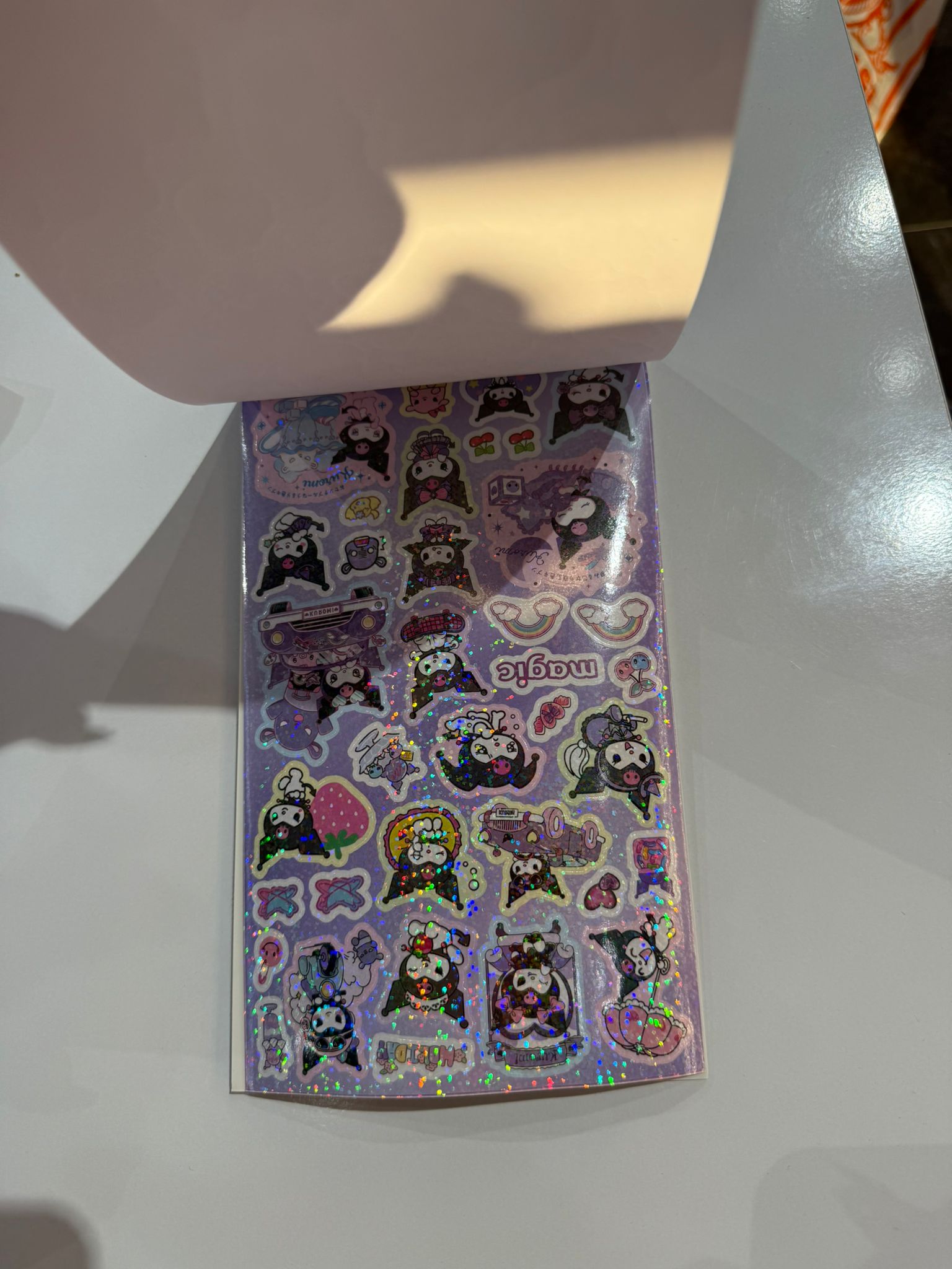 Mor Kuromi 6 Yapraklı Renkli Sticker Defter