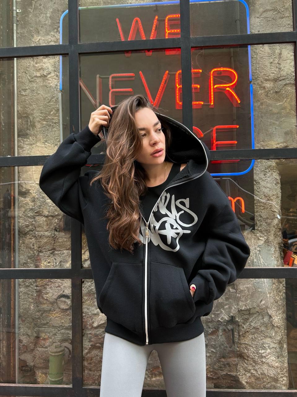 Minus Two Gri Unisex Oversize Hırka Ceket