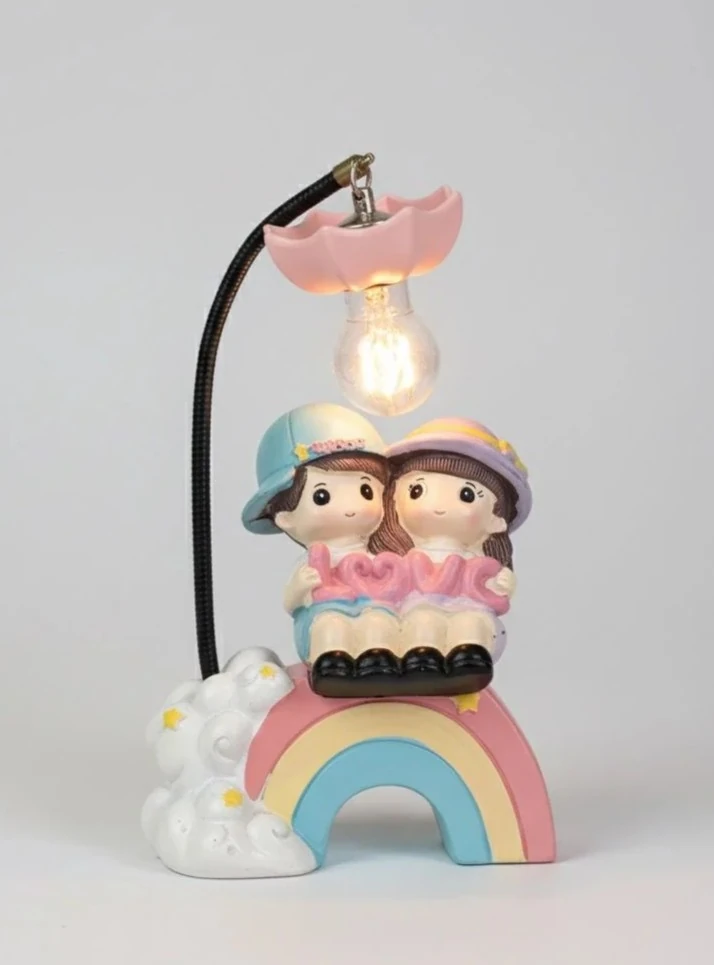 Rainbow Love Işıklı Biblo Figür