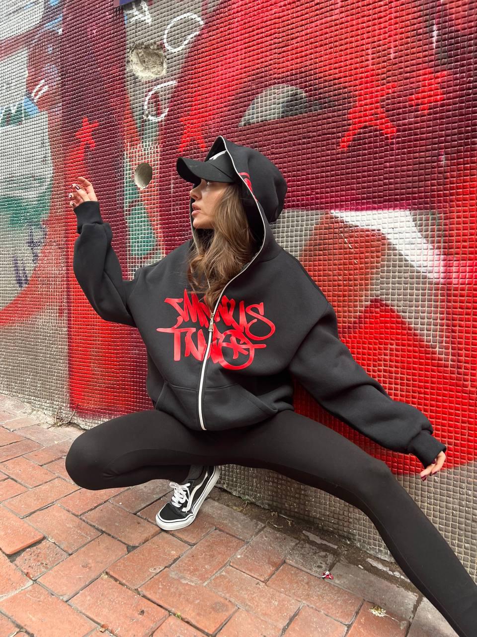 Minus Two Red Oversize Unisex Hırka