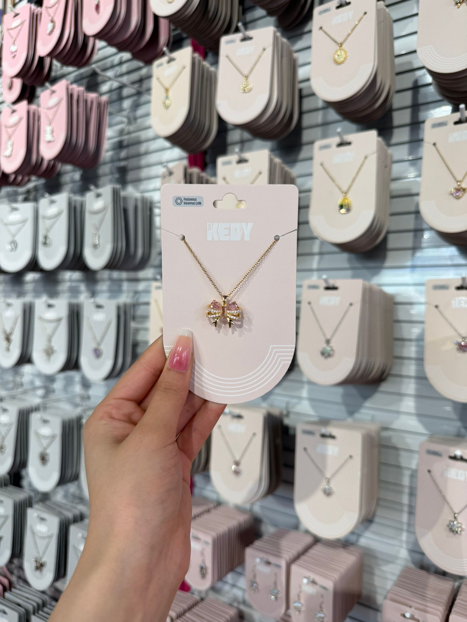 Ribbon Vintage Çelik Kolye