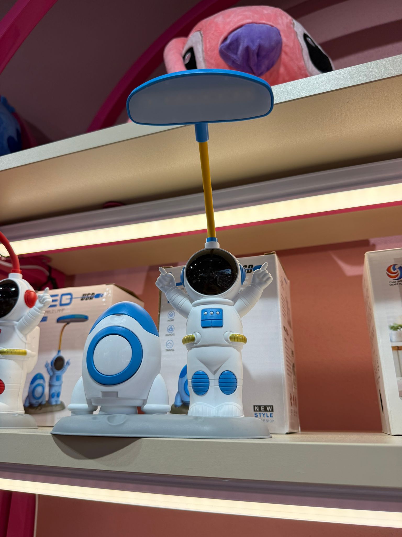 Astronot Mavi Masa Üstü Lambası