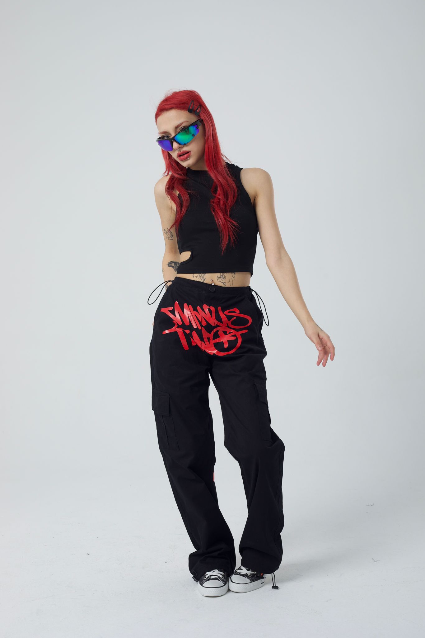 Minus Grunge Red Baggy Unisex Pantolon