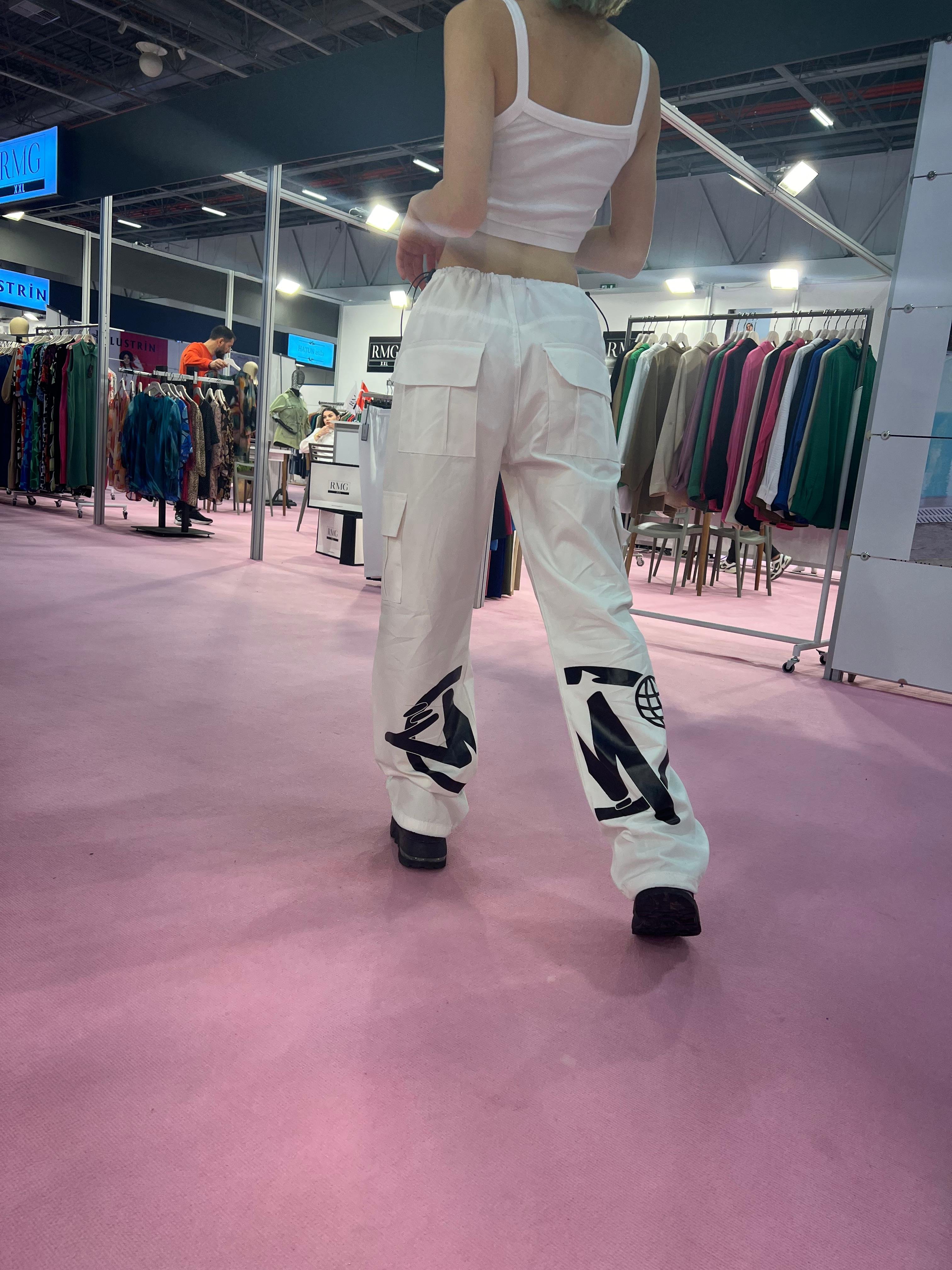 Grunge Beyaz Baggy Pantalon