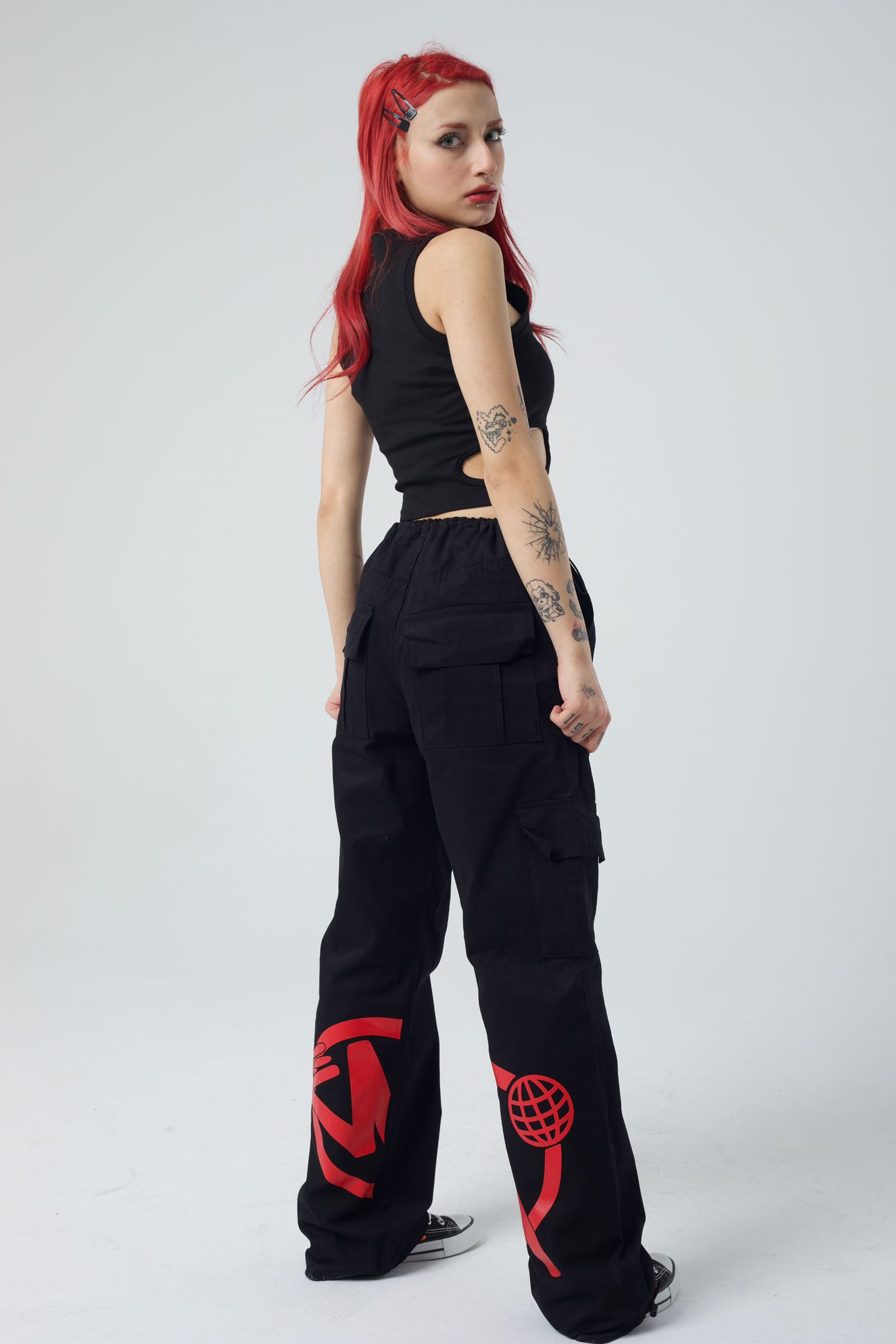 Minus Grunge Red Baggy Unisex Pantolon