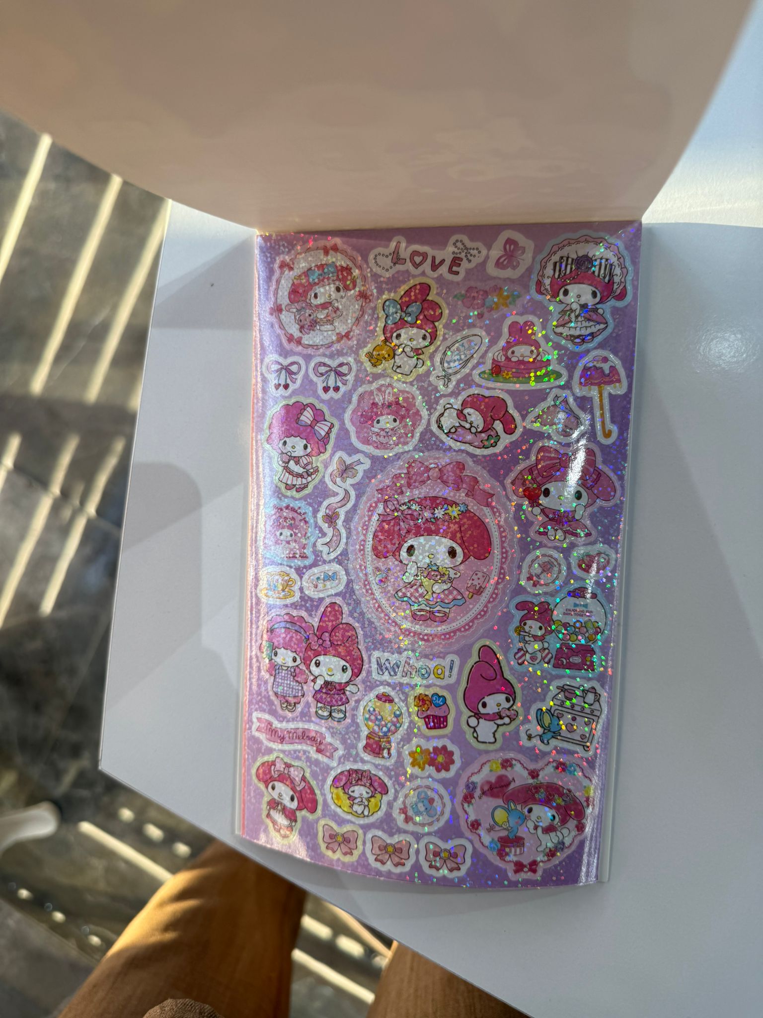 Pembe Kuromi 6 Yapraklı Renkli Sticker Defter