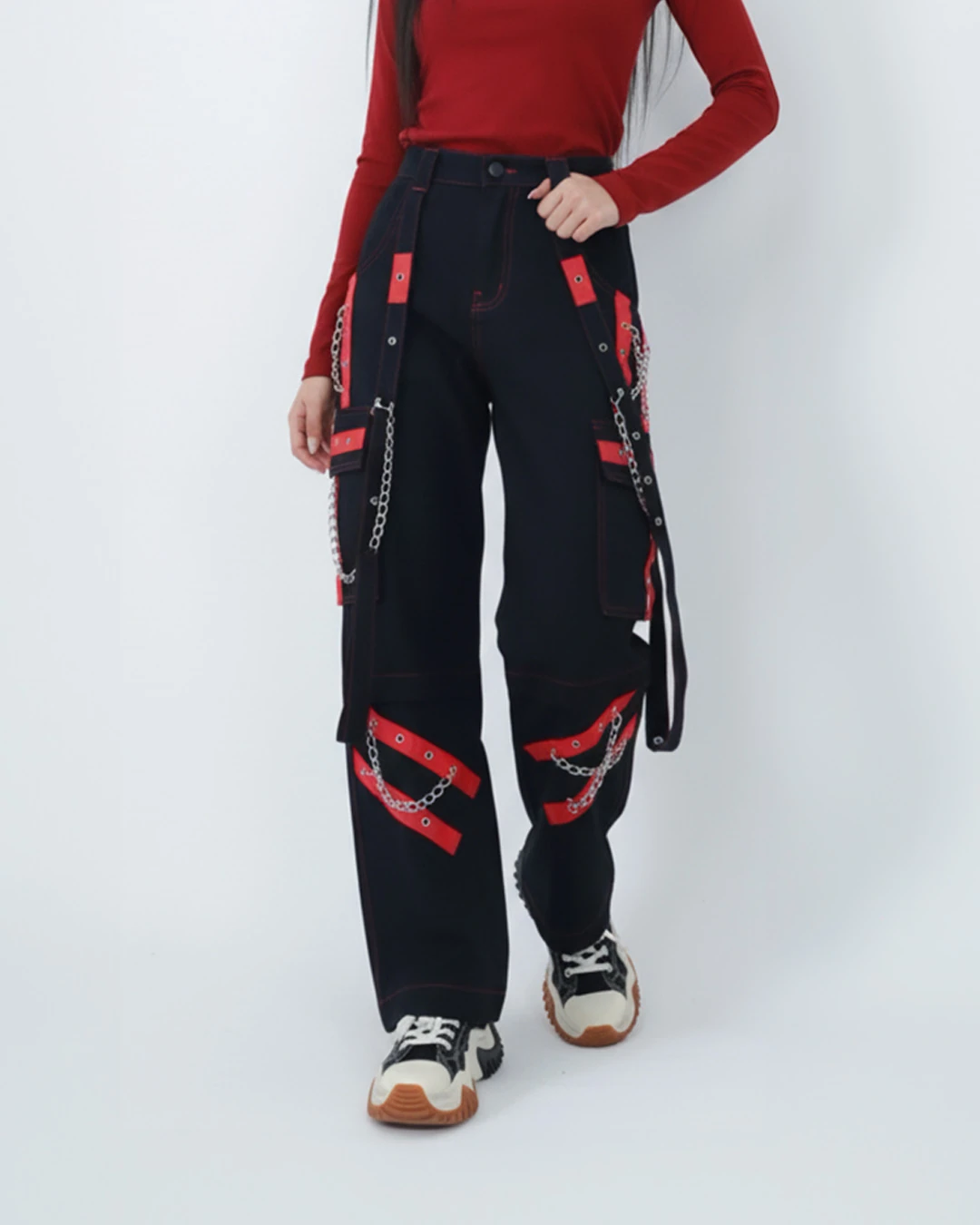 Cyberpunk Detail Baggy Live Jean