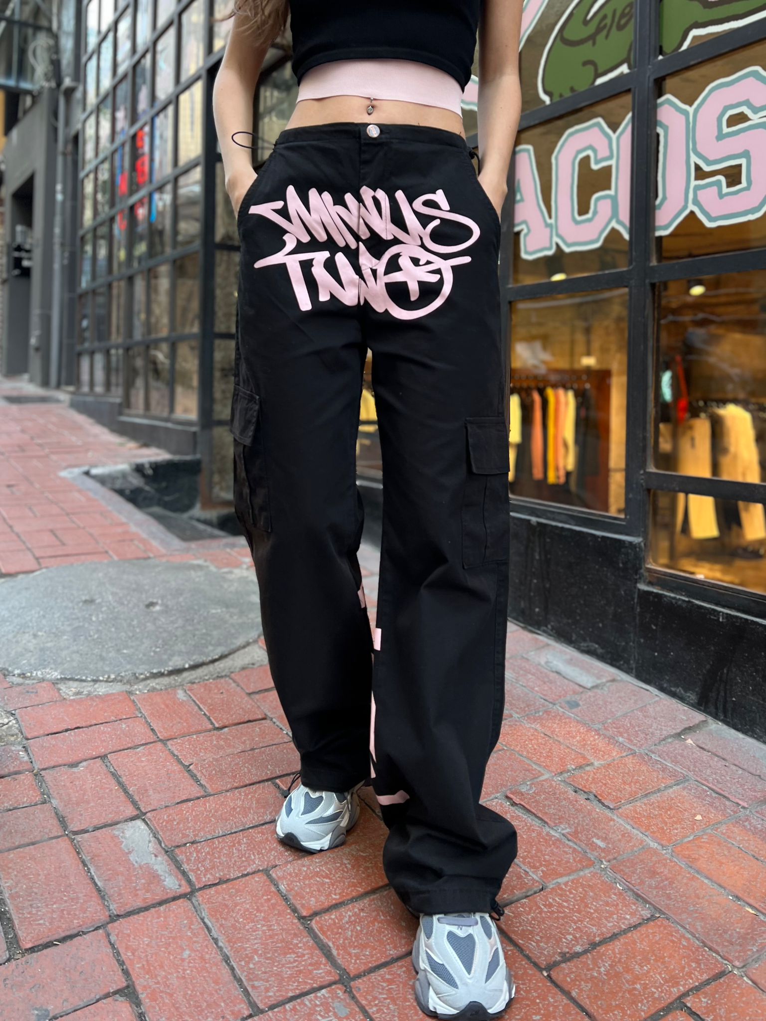 Minus Grunge Siyah Unisex Baggy Pantolon