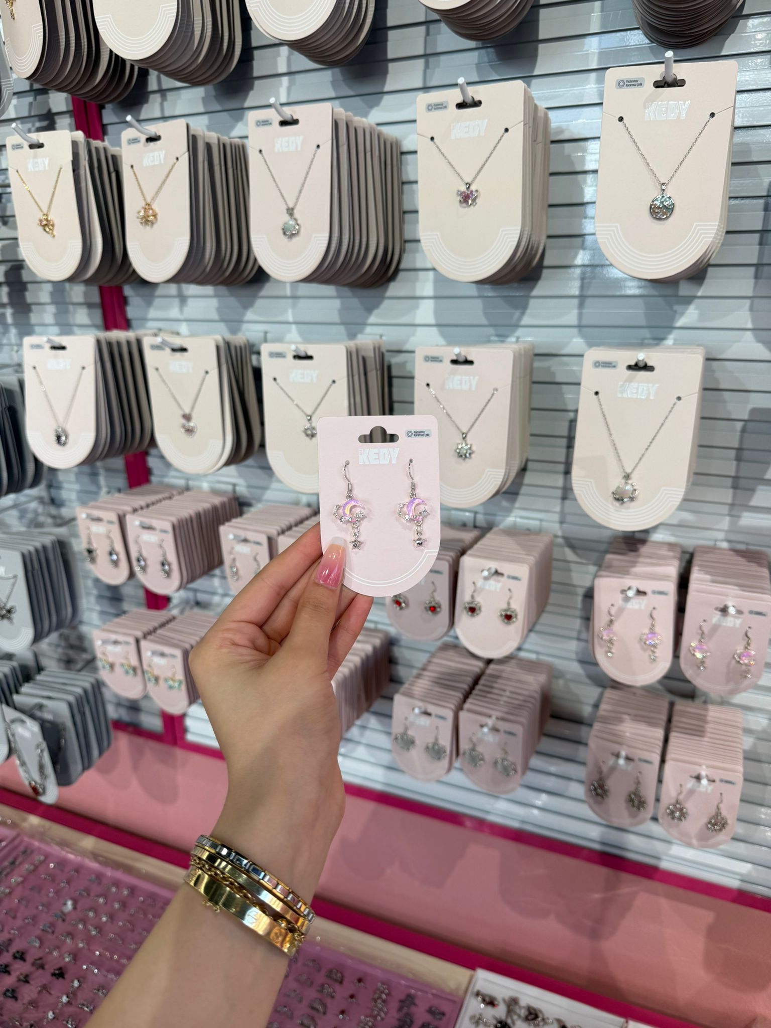 Moon Stars Çelik Küpe