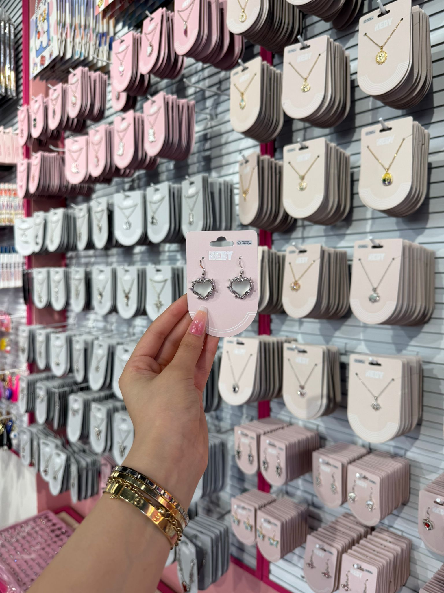 Silver Gothic Heart Küpe