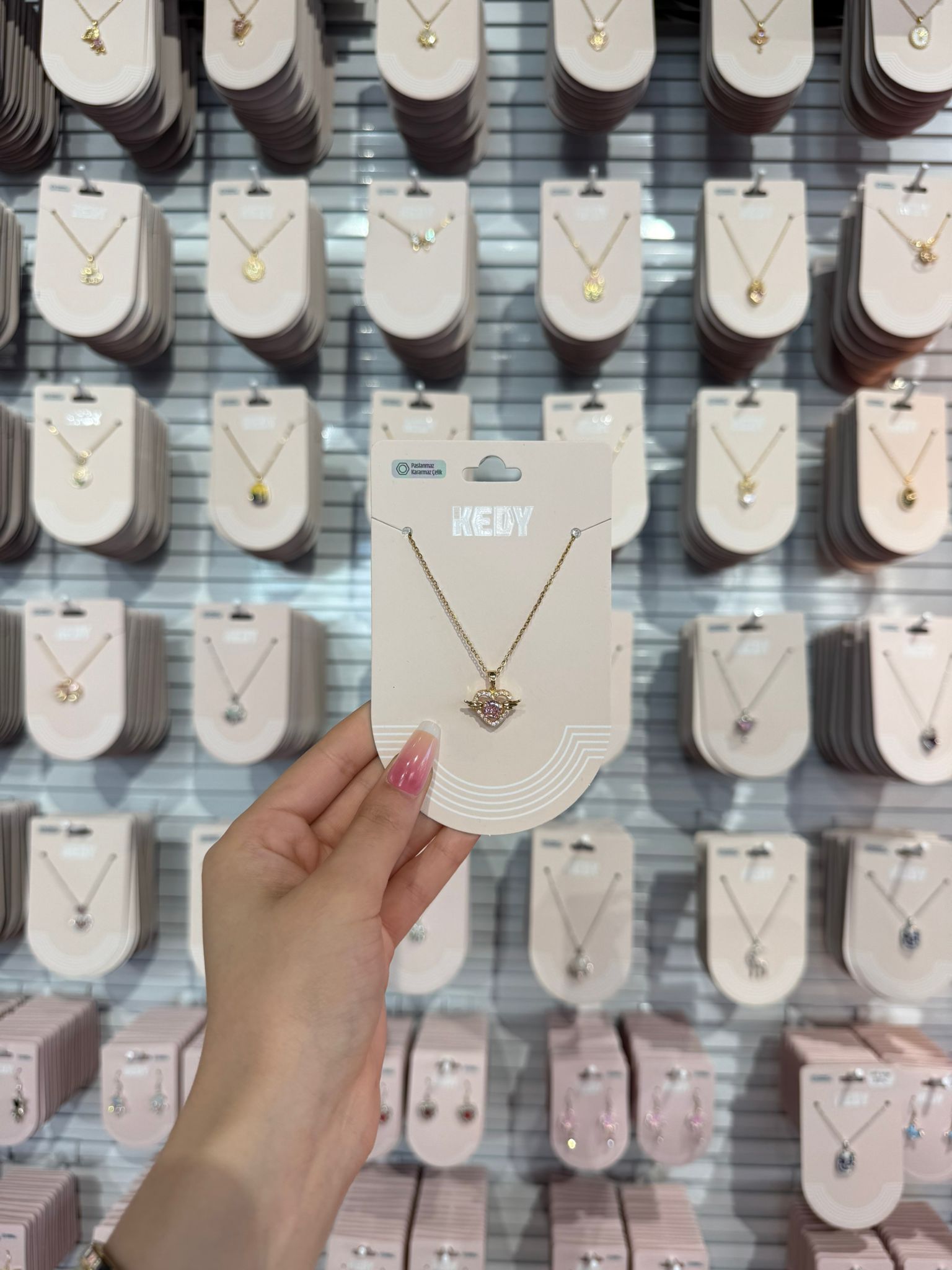 Wings Heart Çelik Kolye