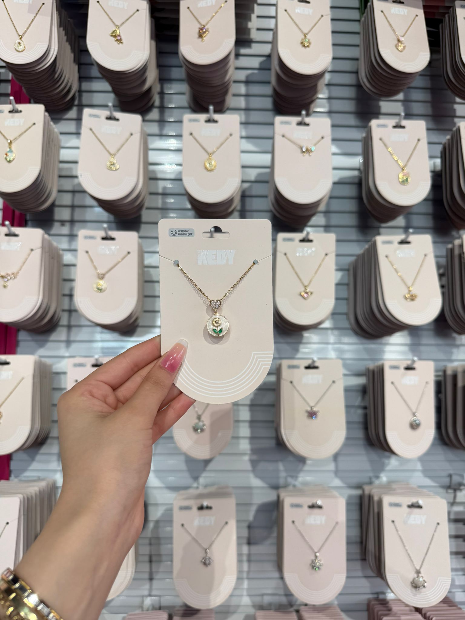 Daisy Flower Çelik Kolye