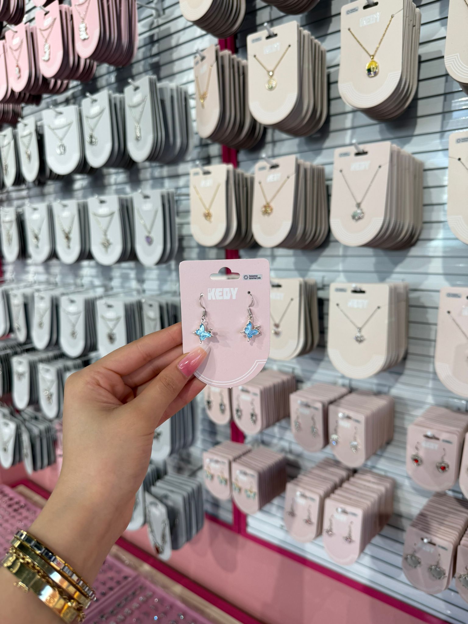 Okyanus Kelebek Çelik Küpe