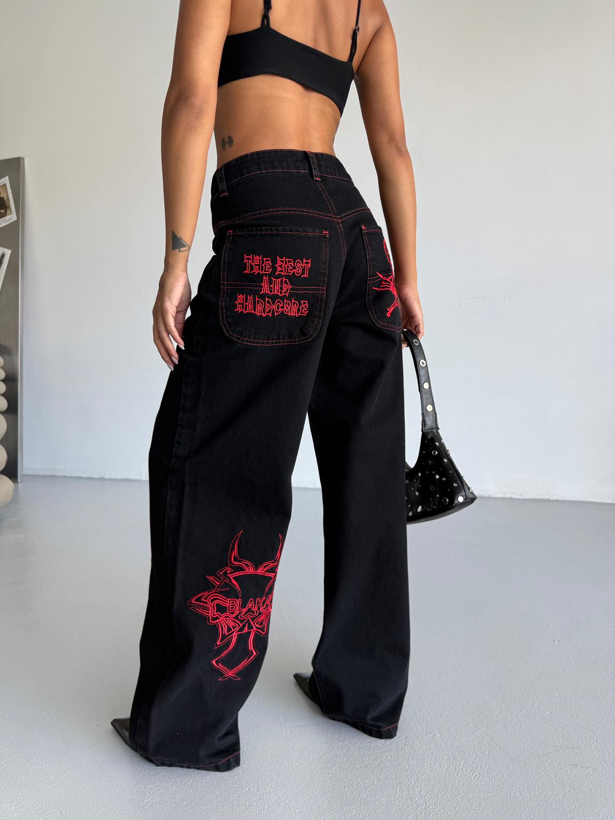 Red Skull Baggy Unisex Jean