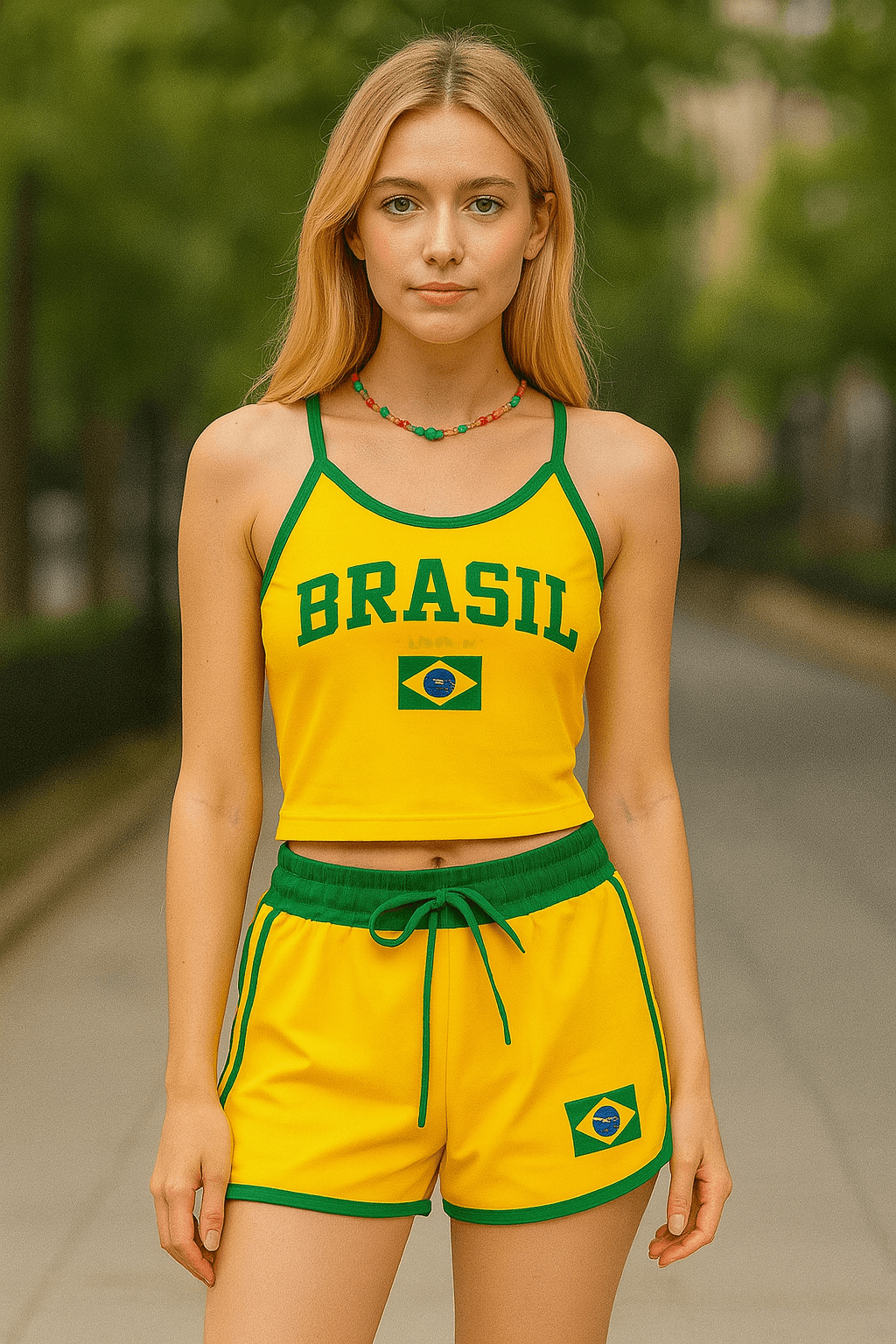 Brasil Crop & Şort Takım