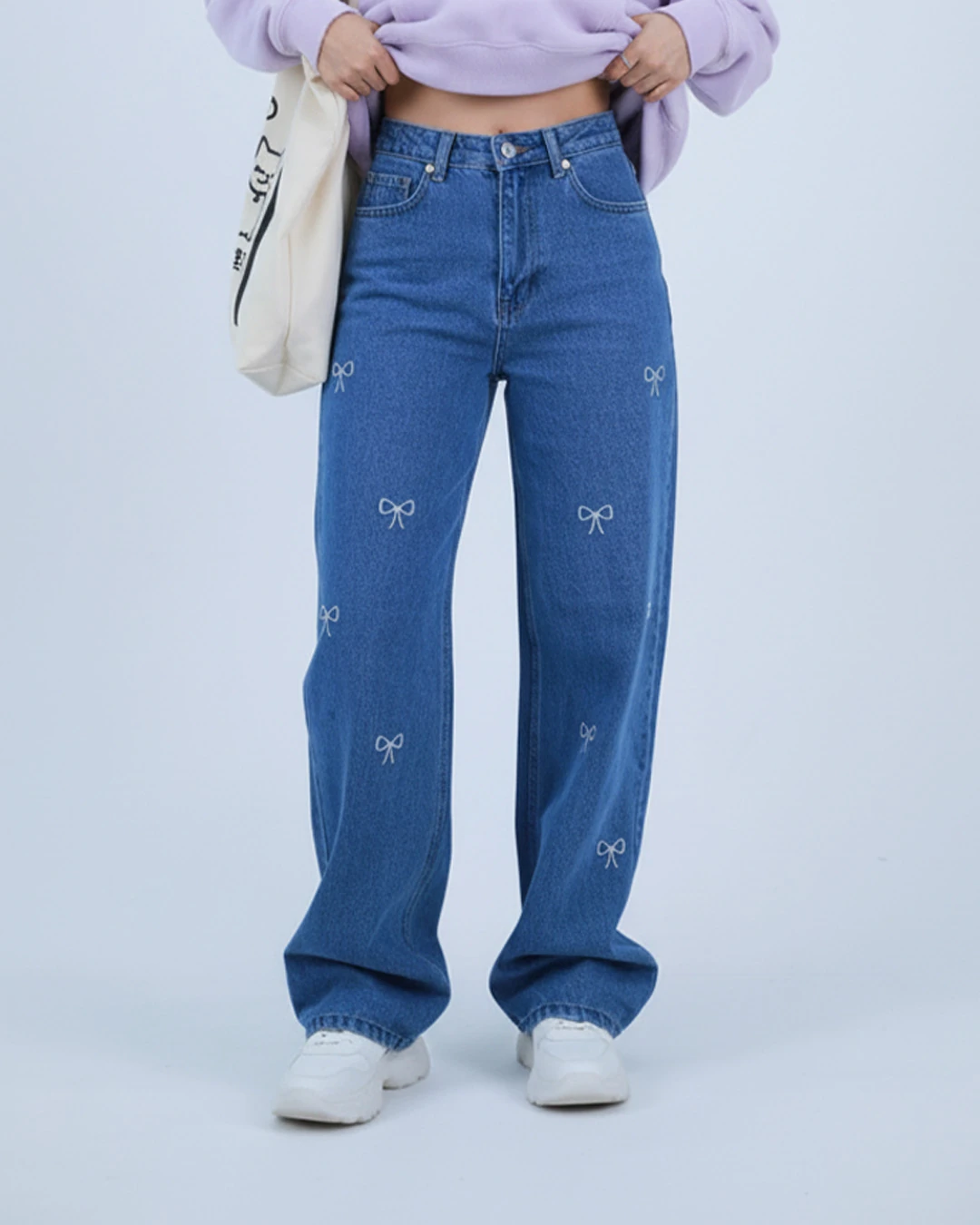 Mavi Minimalist Ribbon Detail Baggy Jean