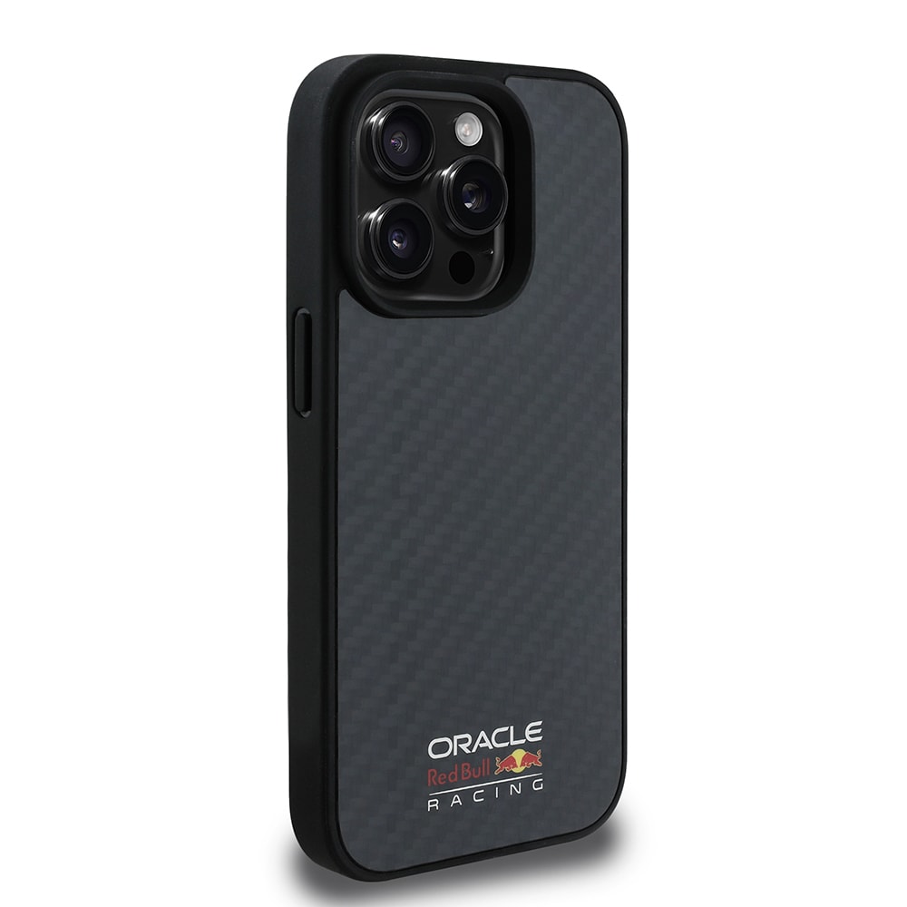 Apple iPhone 15 Pro Max Kılıf Redbull Orjinal Lisanslı M-safe Şarj Özellikli Karbon Fiber Tasarımlı Parlayan Logolu Kapak
