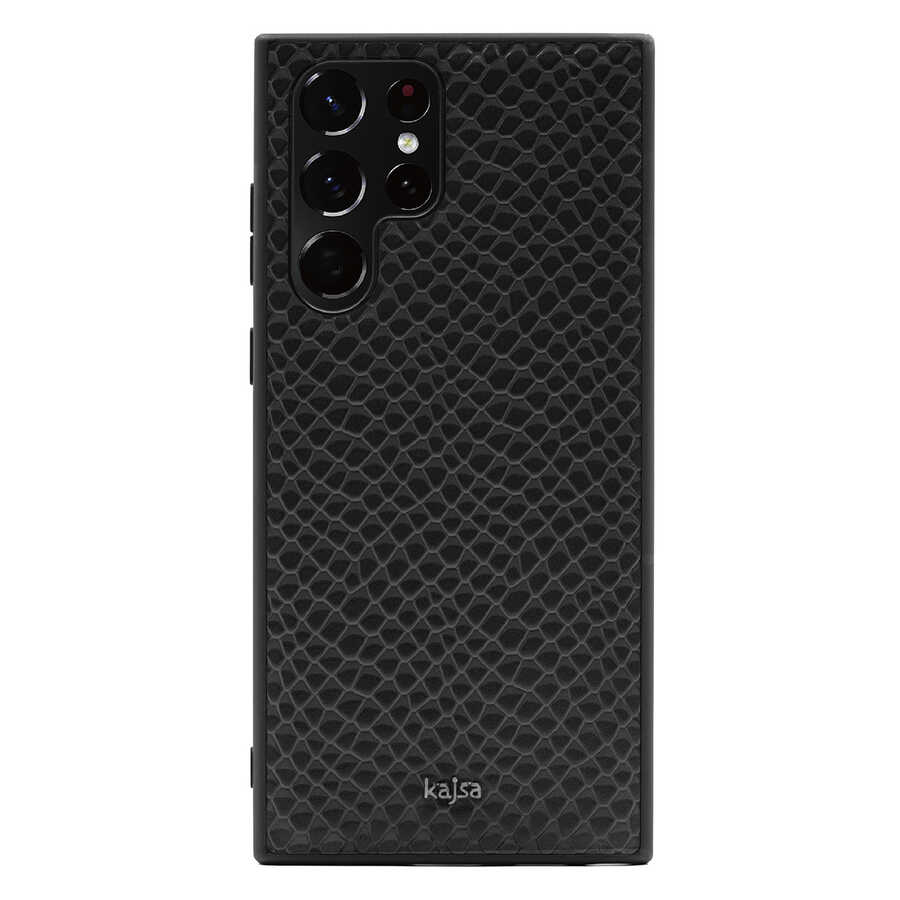 Galaxy S22 Ultra Kılıf ​Kajsa Pearl Pattern Hakiki Deri Kapak