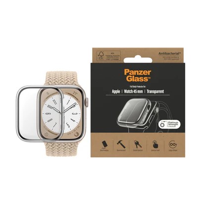 PANZERGLASS® SCREEN PROTECTION FULL BODY APPLE WATCH SERIES 9 | 8 | 7 | 45MM | TRANSPARENT