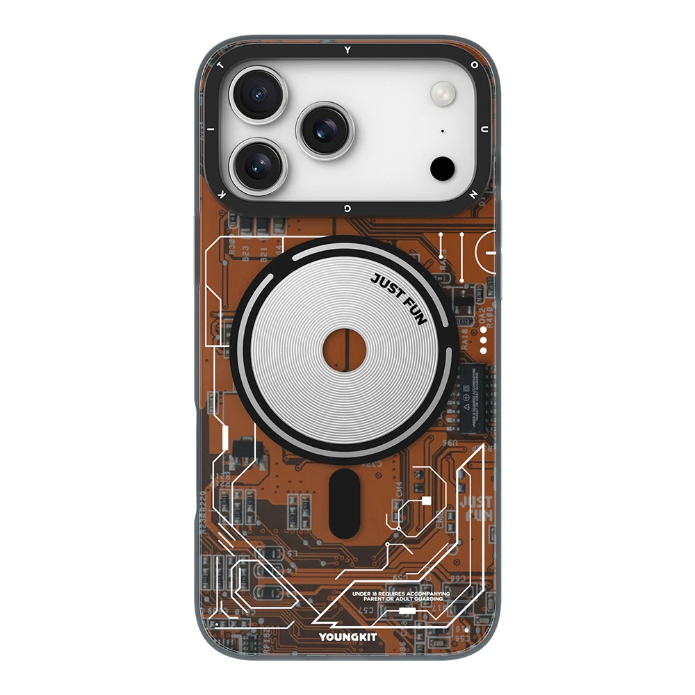 Apple iPhone 17 Pro Max Kılıf M-safe Şarj Özellikli Kamera Denetim Butonlu Youngkit Technology Serisi Kapak