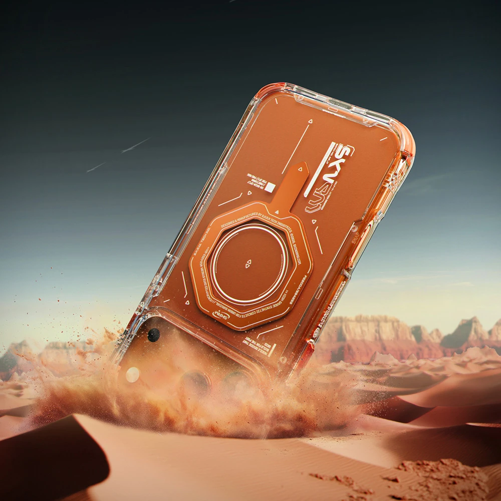 Apple iPhone 17 Pro Max Kılıf SkinArma M-safe Şarj Özellikli Airbag Tasarımlı Magma Kapak