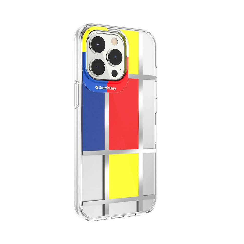 Apple iPhone 13 Pro Kılıf Çift IMD Baskılı Lisanslı Switcheasy Artist Mondrian Kapak
