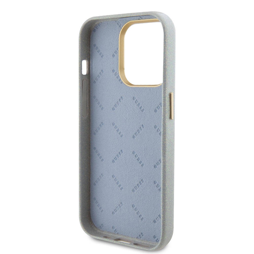iPhone 15 Pro Kılıf Guess Orjinal Lisanslı Yazı Logolu Glitter Glossy Script Kılıf
