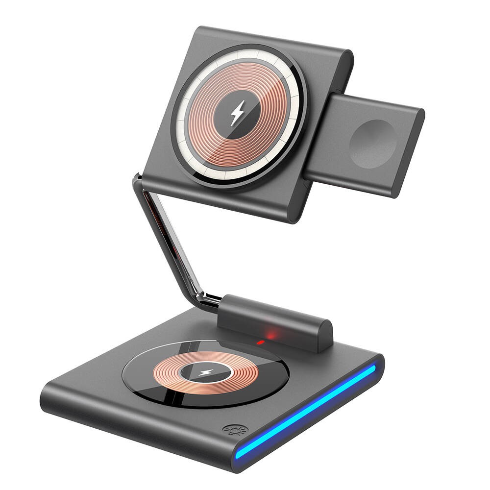 Wiwu Wi-W023 Geek 3in1 Hareketli Başlık Kablosuz Şarj Standı