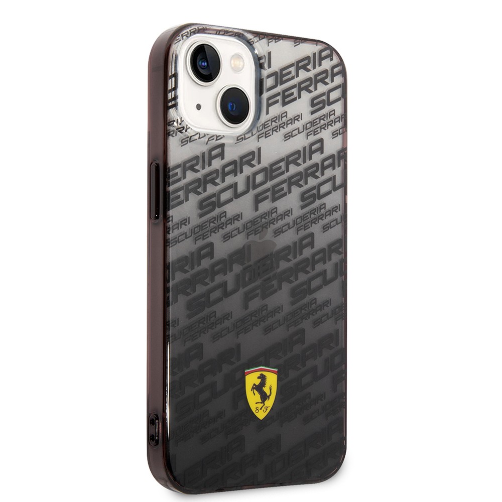 Apple iPhone 14 Kılıf Ferrari Orjinal Lisanlı Transparan SF Baskılı Dizayn Kapak