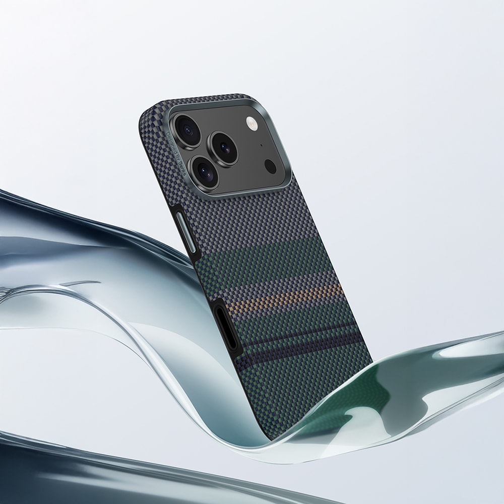 Apple iPhone 17 Pro Kılıf M-safe Şarj Özellikli Karbon Fiber Tasarımlı Benks Aurora ArmorPro Kevlar Kapak