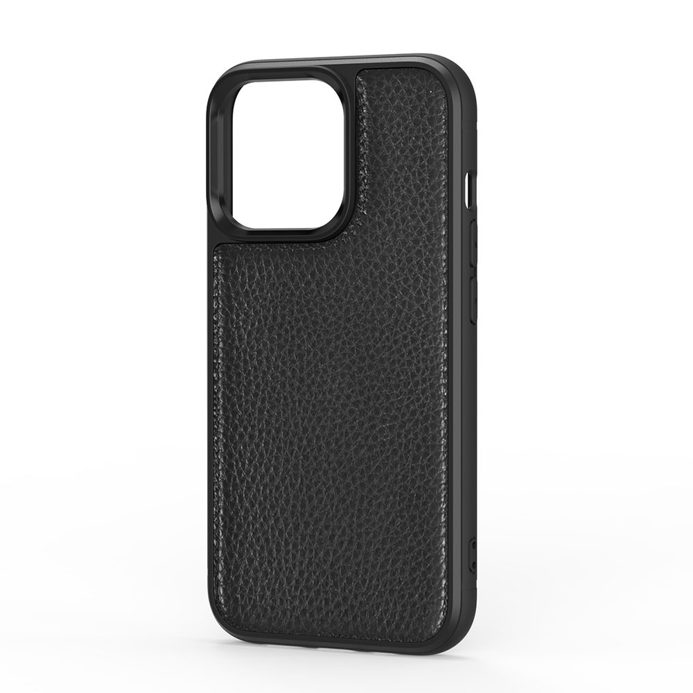 iPhone 13 Pro Max Kılıf Wiwu Genuine Leather Plastic Calfskin Orjinal Deri Kılıf