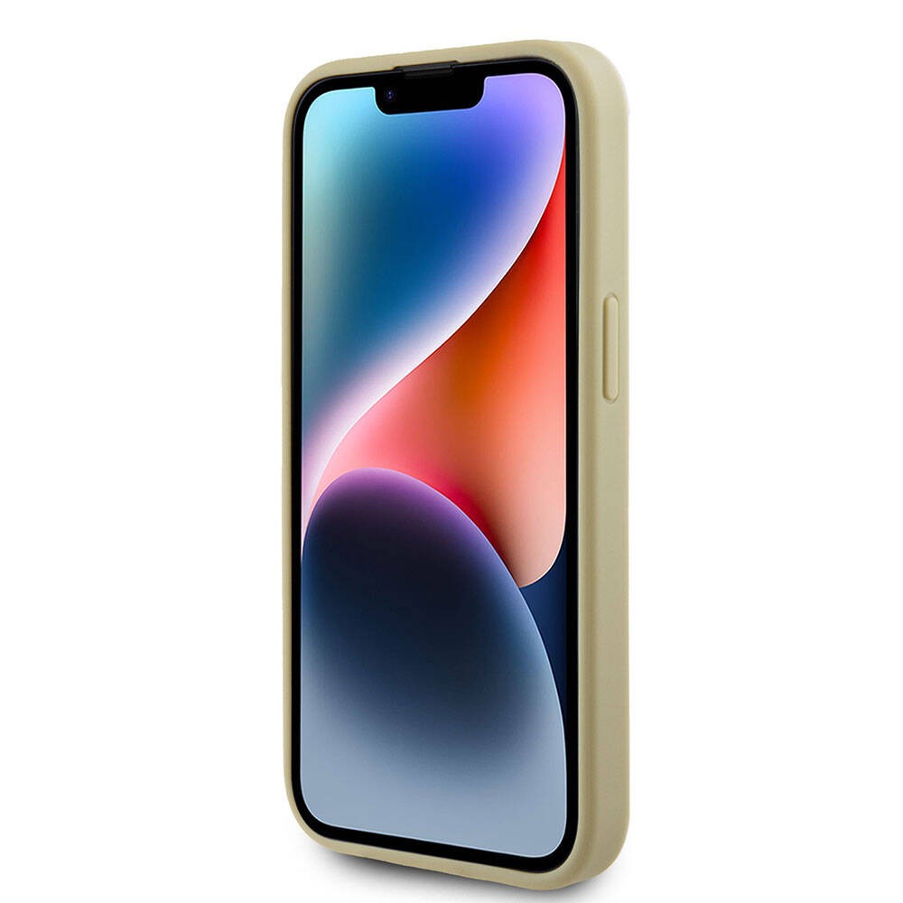 iPhone 15 Plus Kılıf Guess Orjinal Lisanslı 4G Büyük Metal Logolu Glitter Kılıf