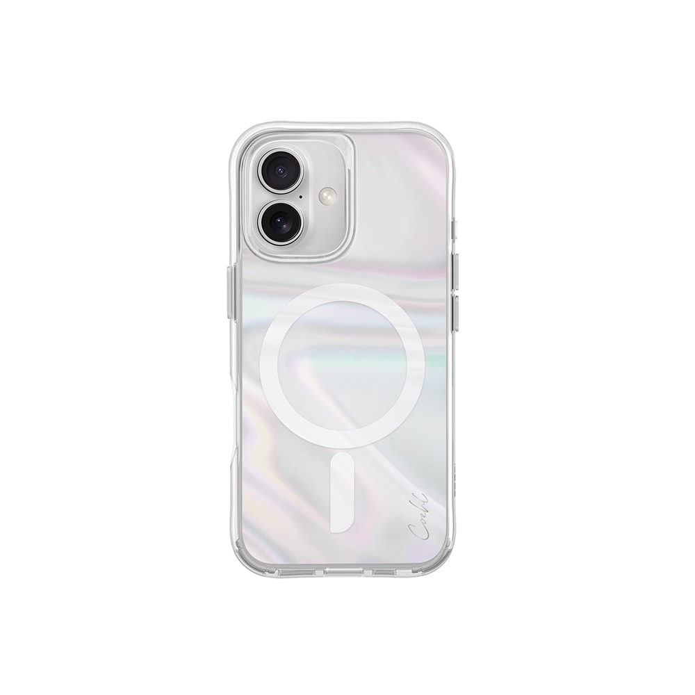 Apple iPhone 16 Kılıf M-safe Şarj Özellikli Holografik Şeffaf Arka Yüzey Coehl Savon Kapak