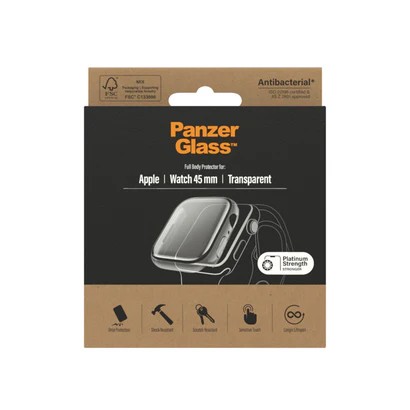 PANZERGLASS® SCREEN PROTECTION FULL BODY APPLE WATCH SERIES 9 | 8 | 7 | 45MM | TRANSPARENT