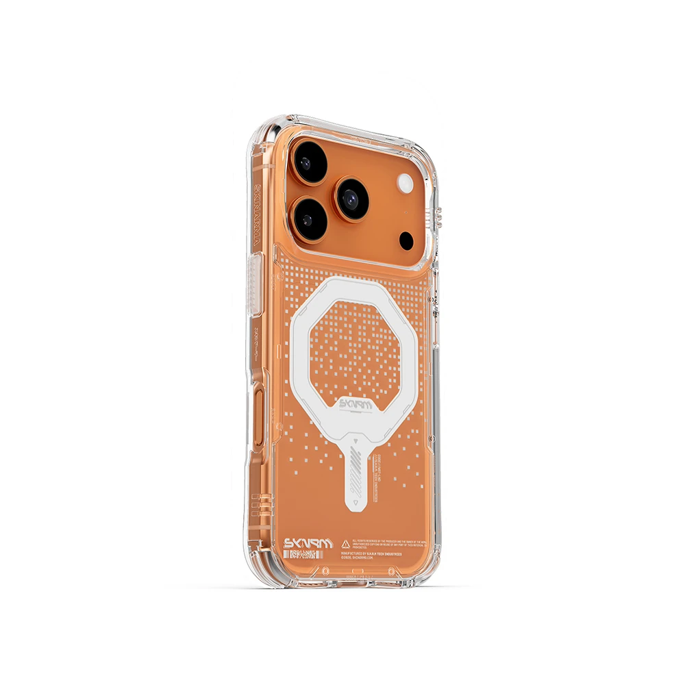 Apple iPhone 17 Pro Kılıf Skinarma M-Safe Şarj Özellikli IML Baskılı Holografik MYST Kapak