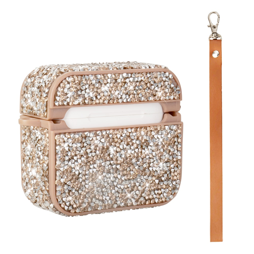 Apple Airpods 3. Nesil Zore Airbag 45 Bilek Askı Aparatlı Simli Şeffaf Kılıf