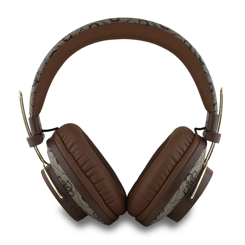 Guess Orjinal Lisanslı PU 4G Desenli Büyük Metal Logolu Kulak Üstü Bluetooth Kulaklık