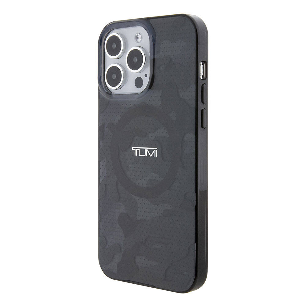 Apple iPhone 15 Pro Max Kılıf TUMI Orjinal Lisanslı M-safe Şarj Özellikli PC TPU Çift Katmanlı Kamuflaj Desenli Kapak