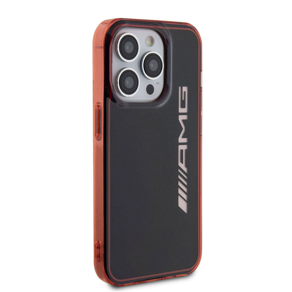 Apple iPhone 15 Pro Kılıf AMG Orjinal Lisanslı Çift Katmanlı Şeffaf Büyük Logo Kapak