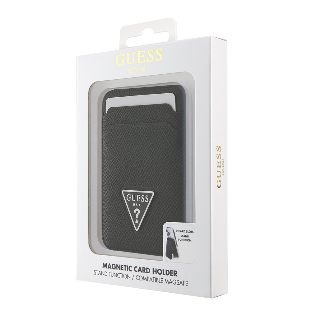 Guess Orjinal Lisanslı 2 Hazneli Üçgen Logolu Standlı Magnetik Kartlık