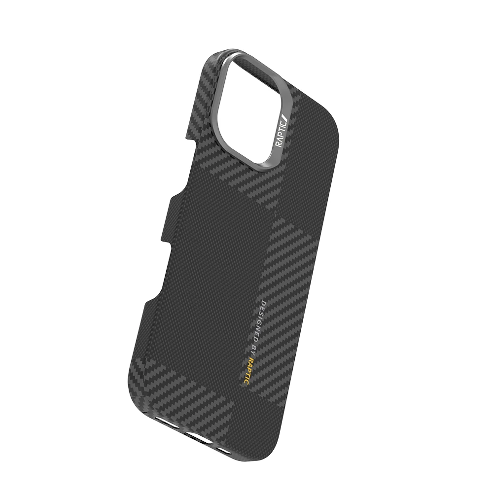 Apple iPhone 17 Kılıf M-safe Şarj Özellikli 600D Metal Kamera Çerçeveli Raptic Aramid Fiber Geotik Serisi Kapak
