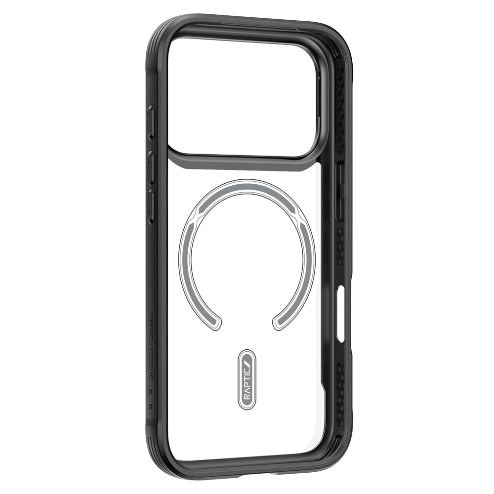 Apple iPhone 17 Pro Kılıf M-safe Şarj Özellikli Airbagli Raptic Shield Serisi Şeffaf Arka Yüzey Kapak