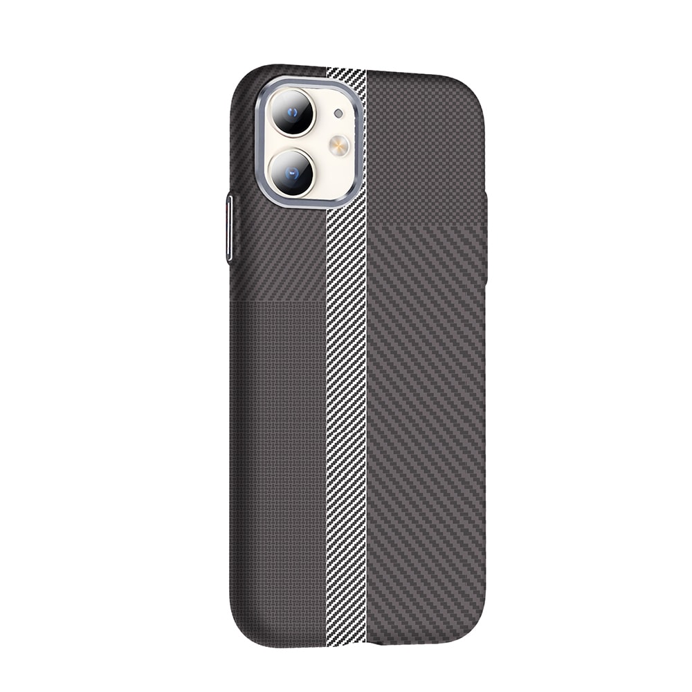 Apple iPhone 11 Kılıf M-safe Şarj Özellikli Karbon Fiber Görünümlü Zore Gros Kapak